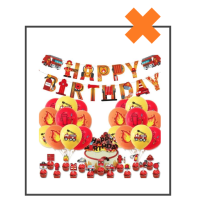 Papieren slinger Happy Birthday Brandweer